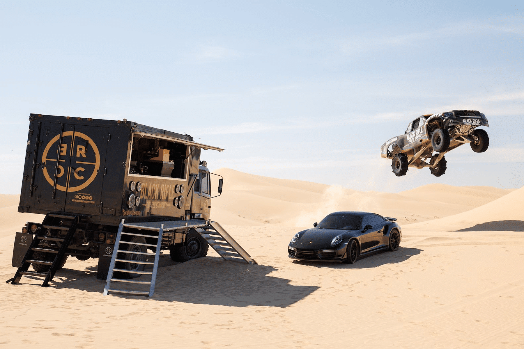 BJ Baldwin Jumping BRCC truck in desert