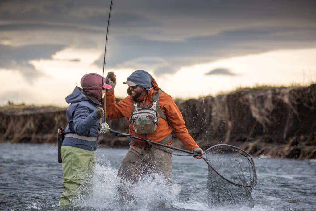 fly fishing for sea trout in iceland