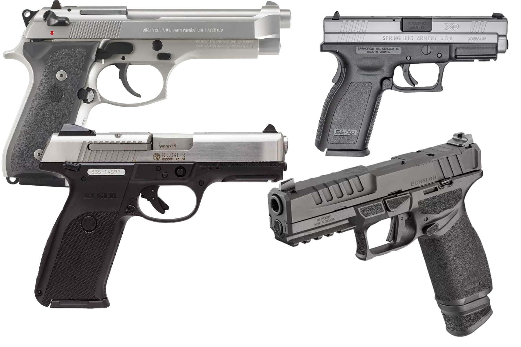 cz, ruger, springfield, sig sauer handguns