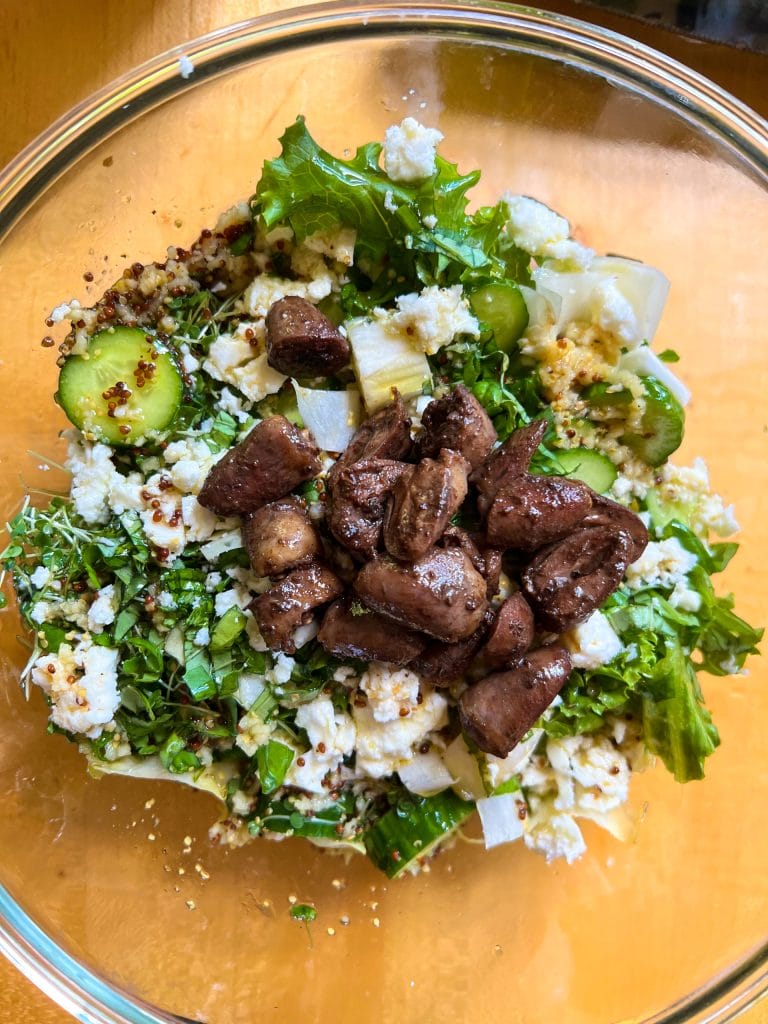 Animal Heart Steak Salad