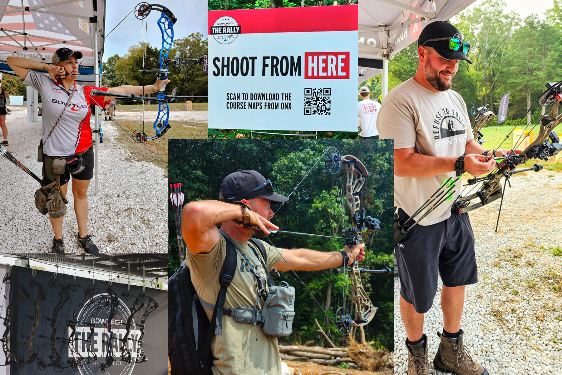 Bowtech Archery brand ambassadors Paige Pearce, Shawn Luchtel and Mike Hunsucker.