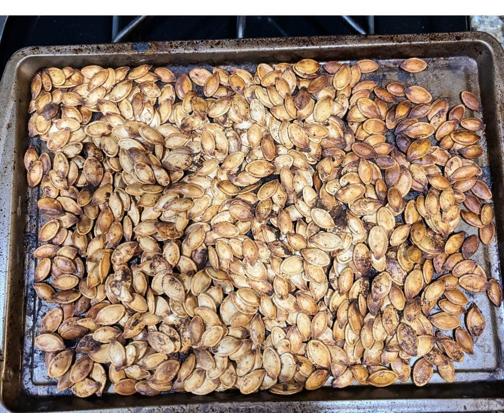 baked cajun pumpkin seeds