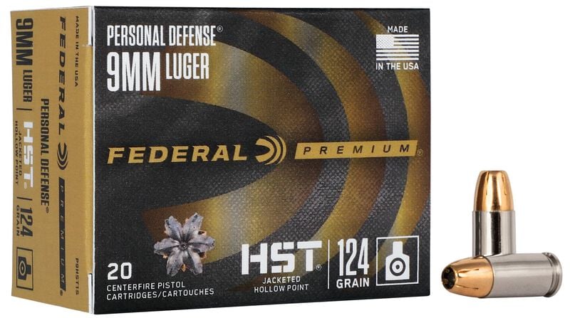 124-grain Personal Defense HST 9mm Luger from Federal Premium